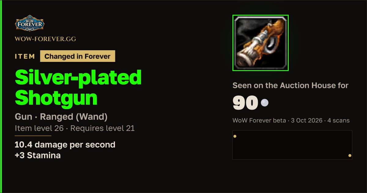 The preview card for Silver-plated Shotgun