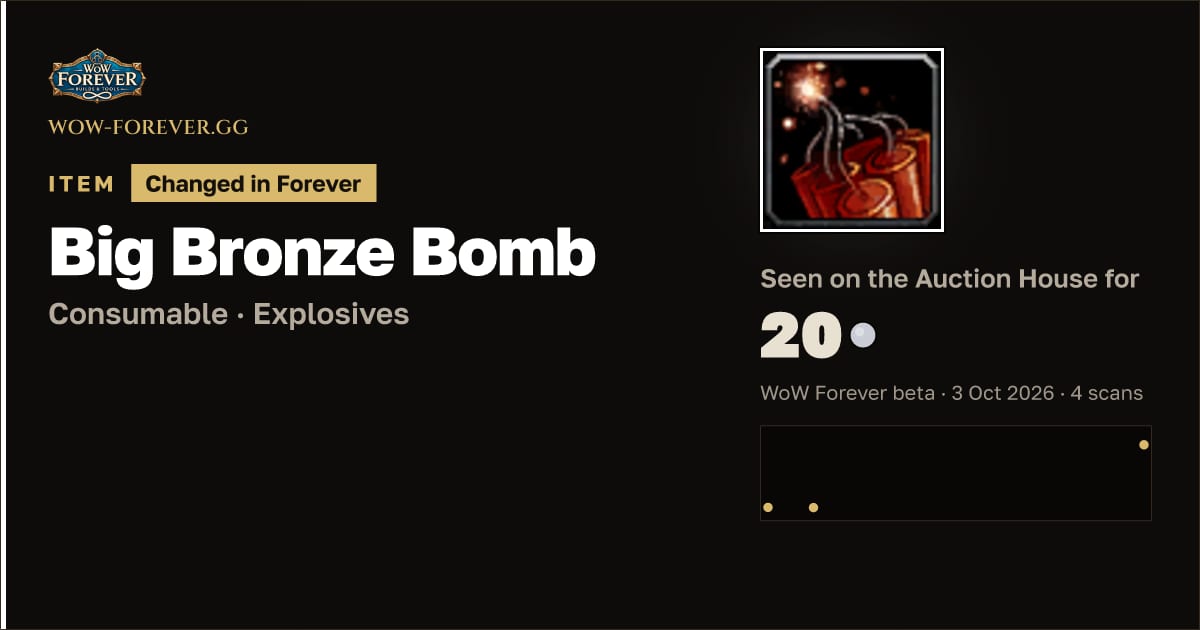 The preview card for Big Bronze Bomb