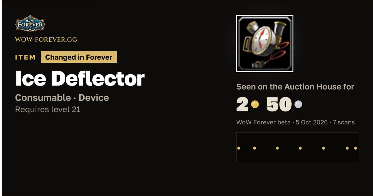 The preview card for Ice Deflector