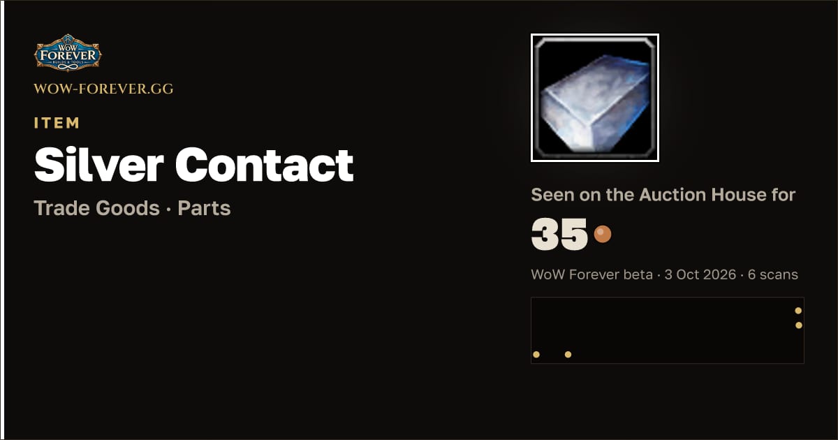 The preview card for Silver Contact