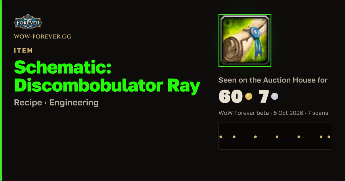The preview card for Schematic: Discombobulator Ray