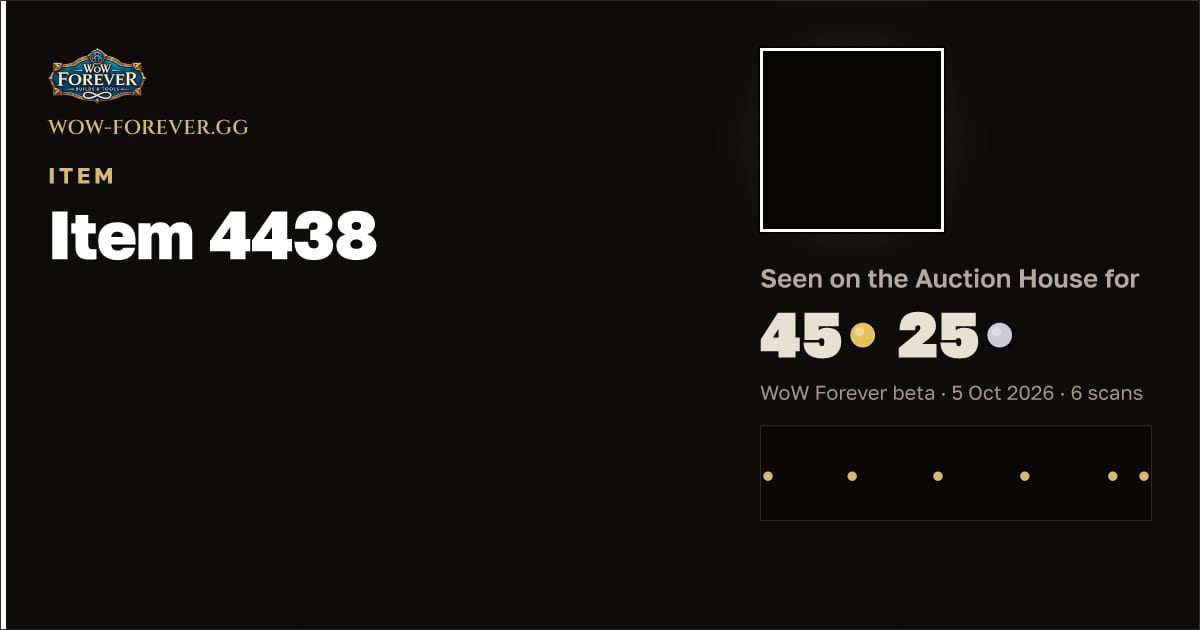 The preview card for Item 4438