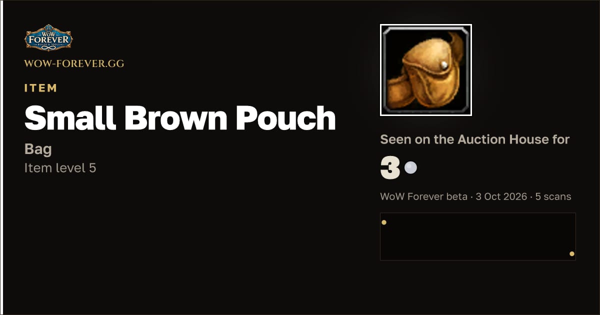 The preview card for Small Brown Pouch