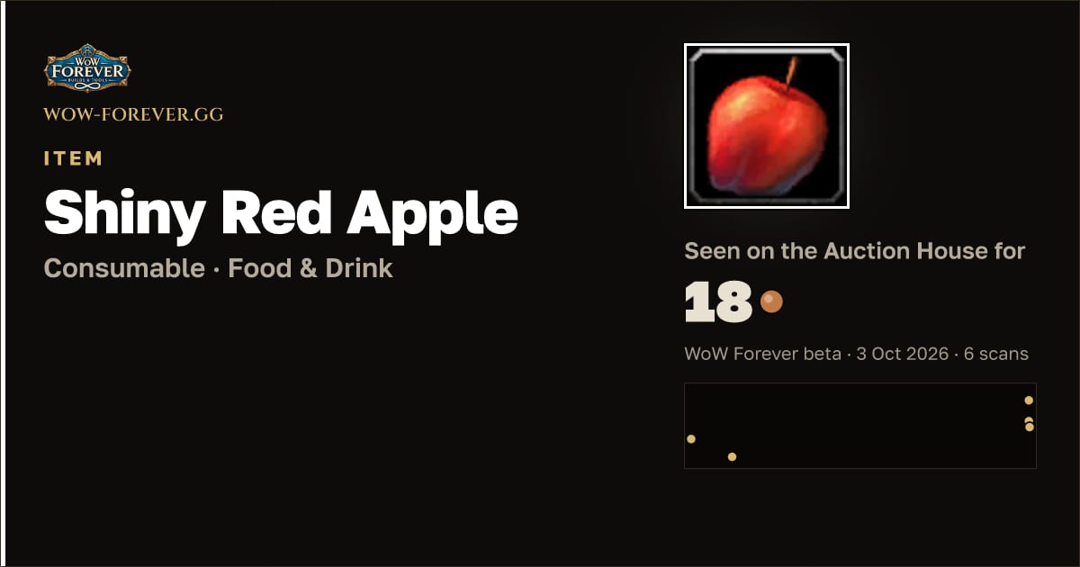 The preview card for Shiny Red Apple