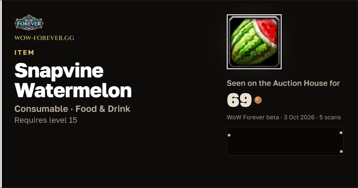 The preview card for Snapvine Watermelon
