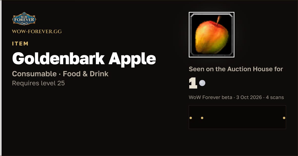 The preview card for Goldenbark Apple