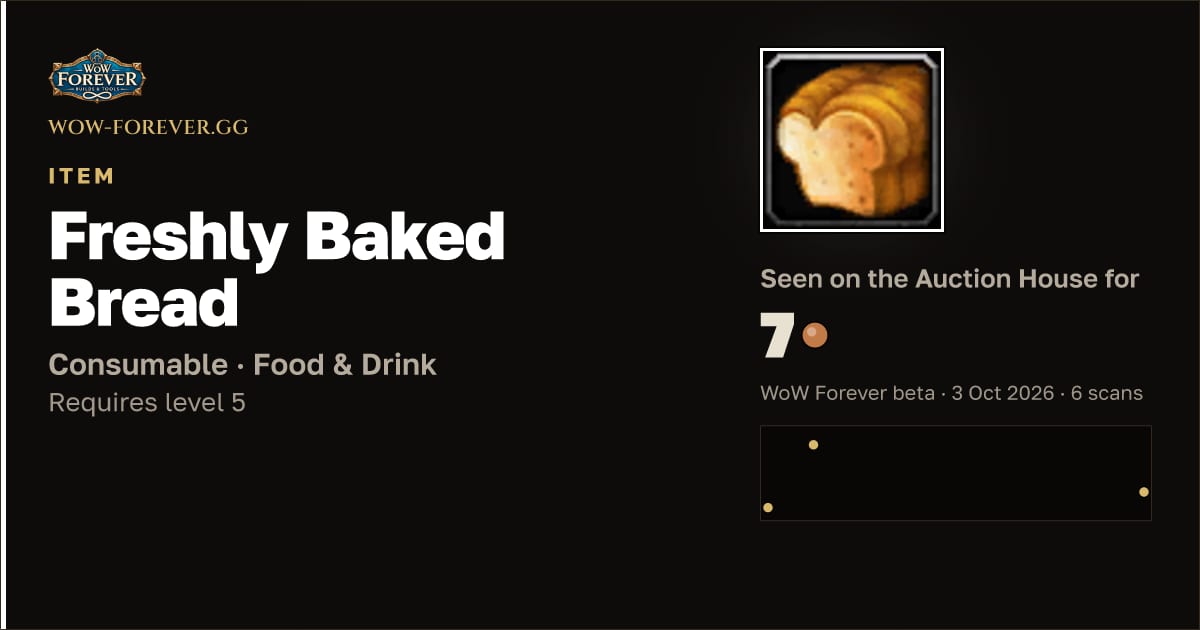 The preview card for Freshly Baked Bread
