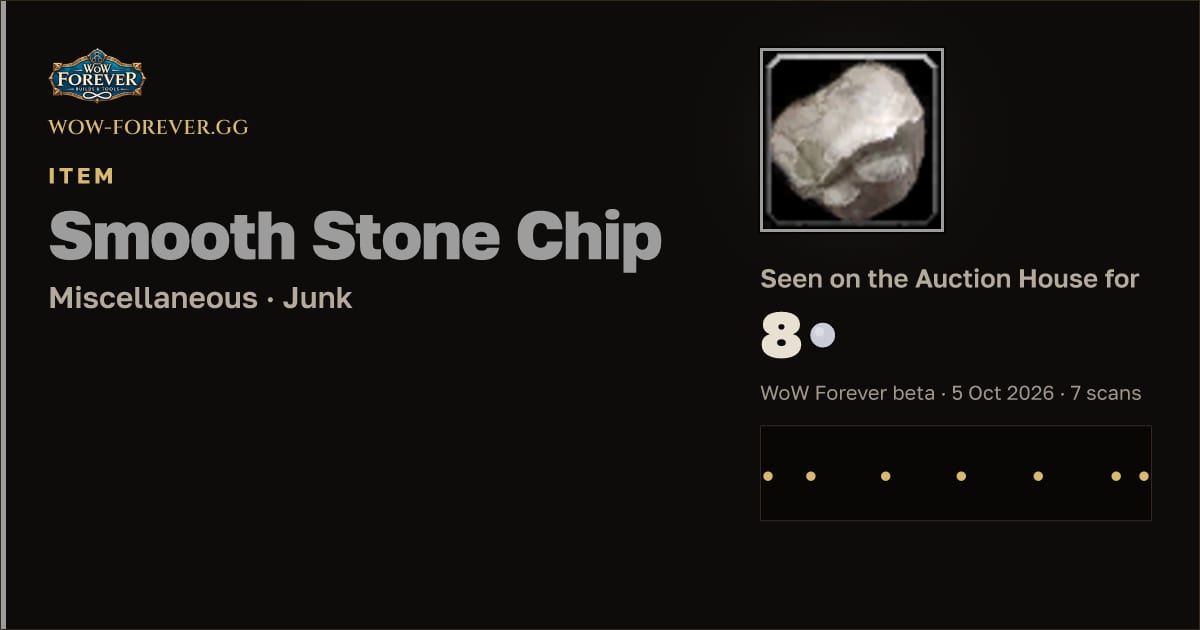 The preview card for Smooth Stone Chip