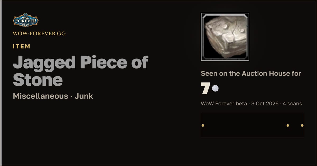 The preview card for Jagged Piece of Stone