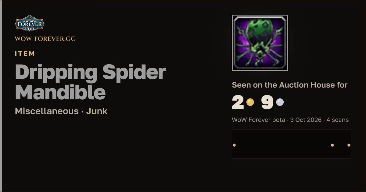The preview card for Dripping Spider Mandible