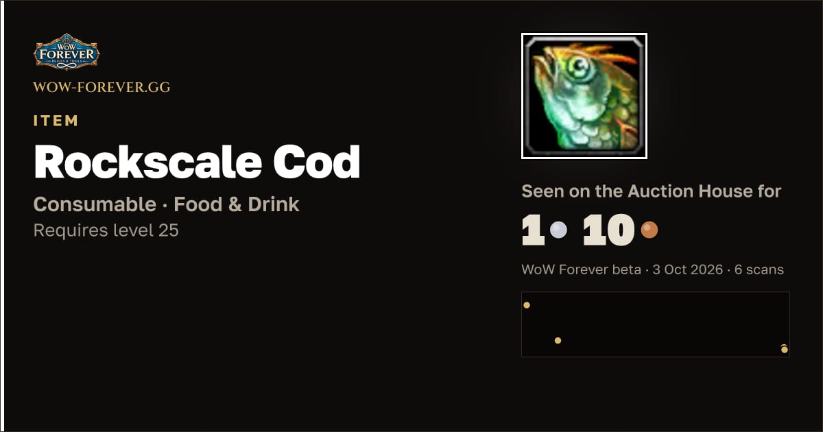 The preview card for Rockscale Cod