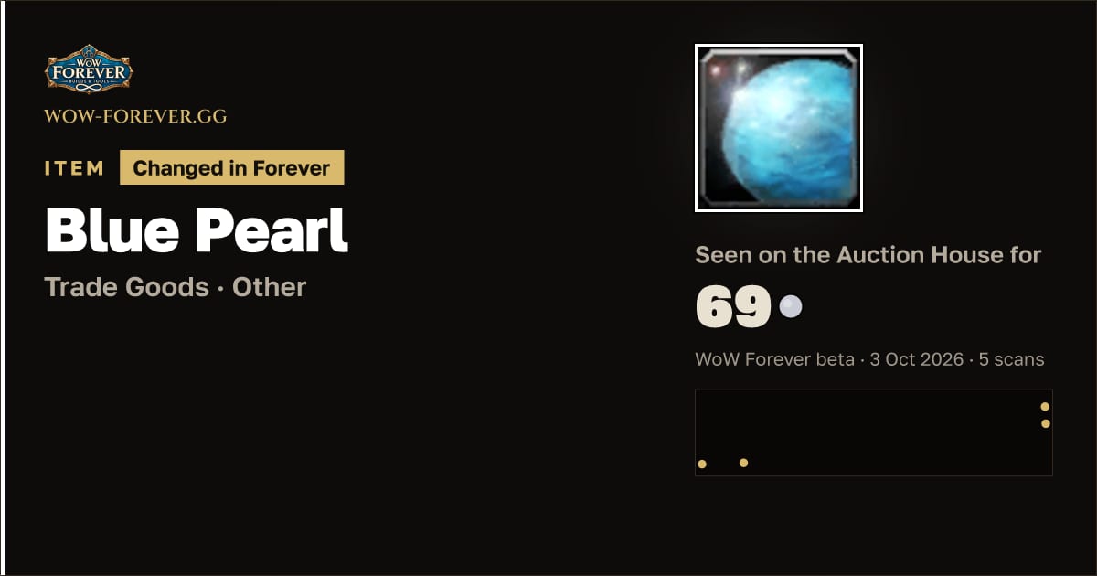 The preview card for Blue Pearl