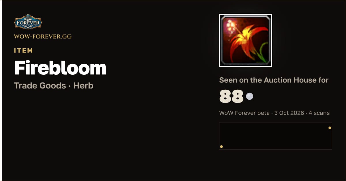 The preview card for Firebloom
