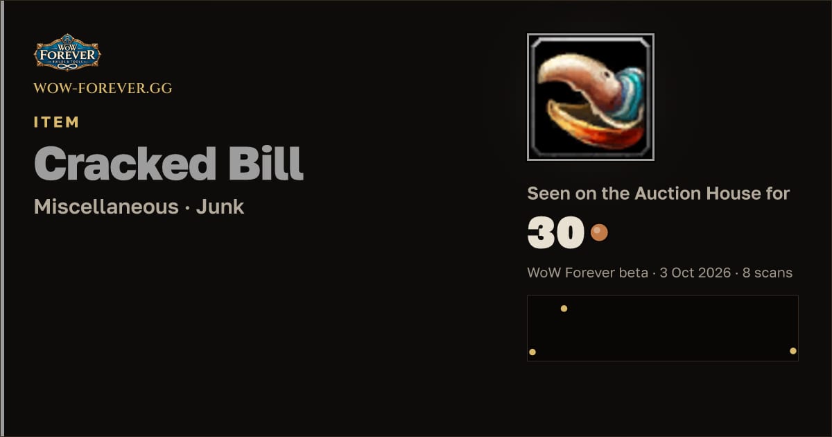 The preview card for Cracked Bill