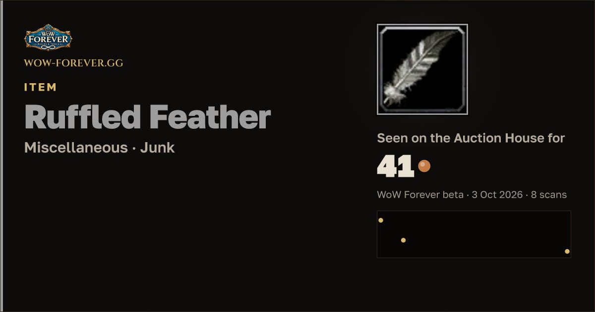 The preview card for Ruffled Feather