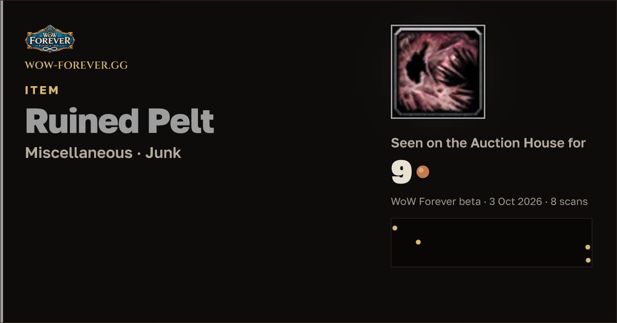The preview card for Ruined Pelt
