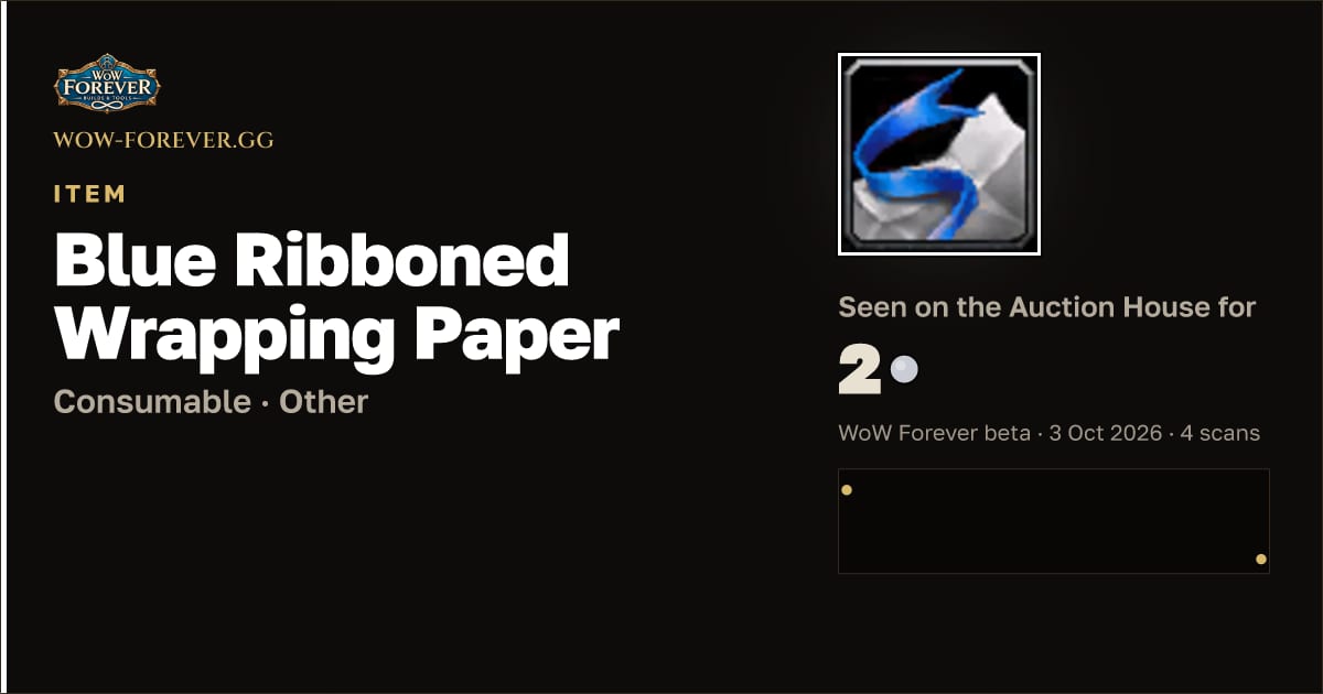 The preview card for Blue Ribboned Wrapping Paper