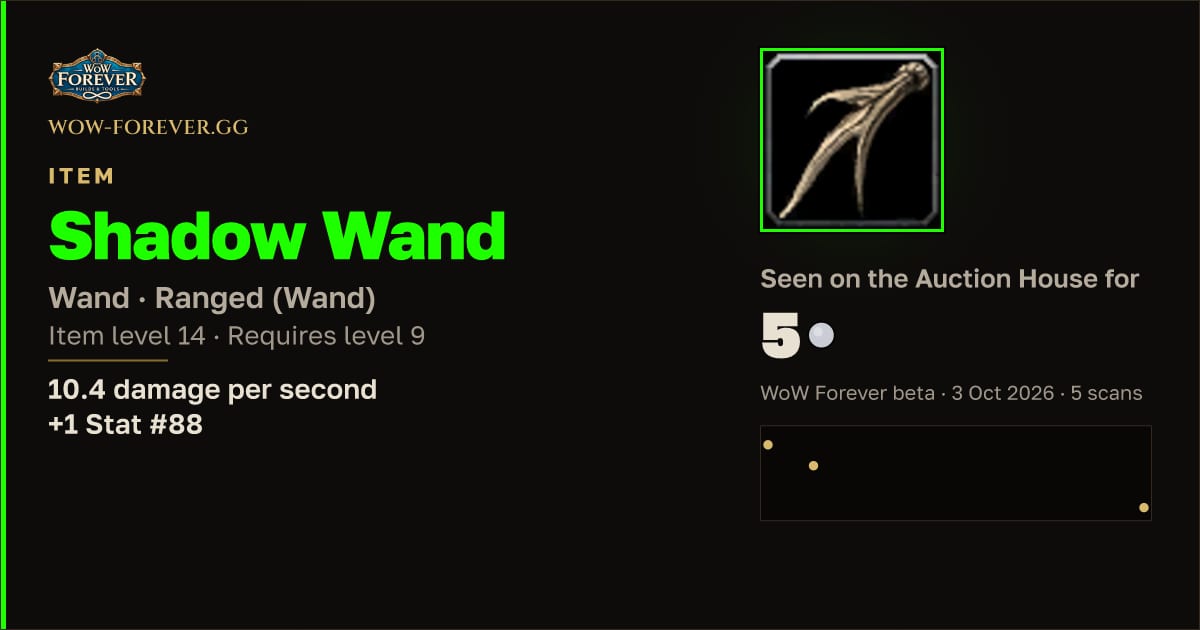 The preview card for Shadow Wand