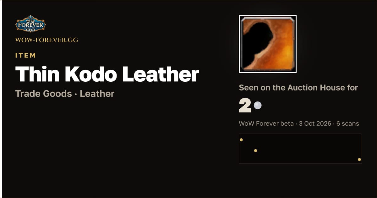 The preview card for Thin Kodo Leather