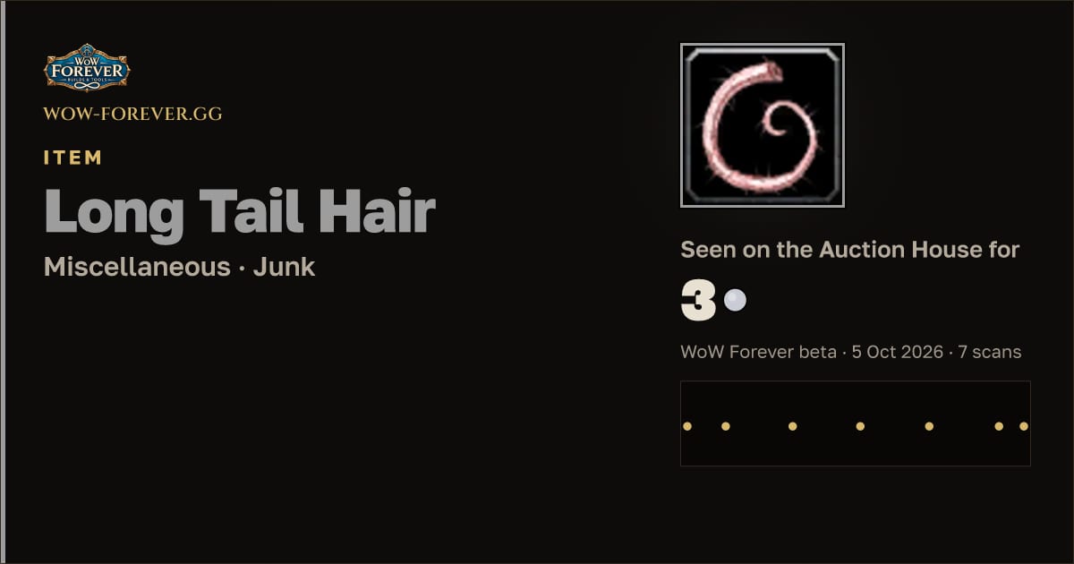 The preview card for Long Tail Hair