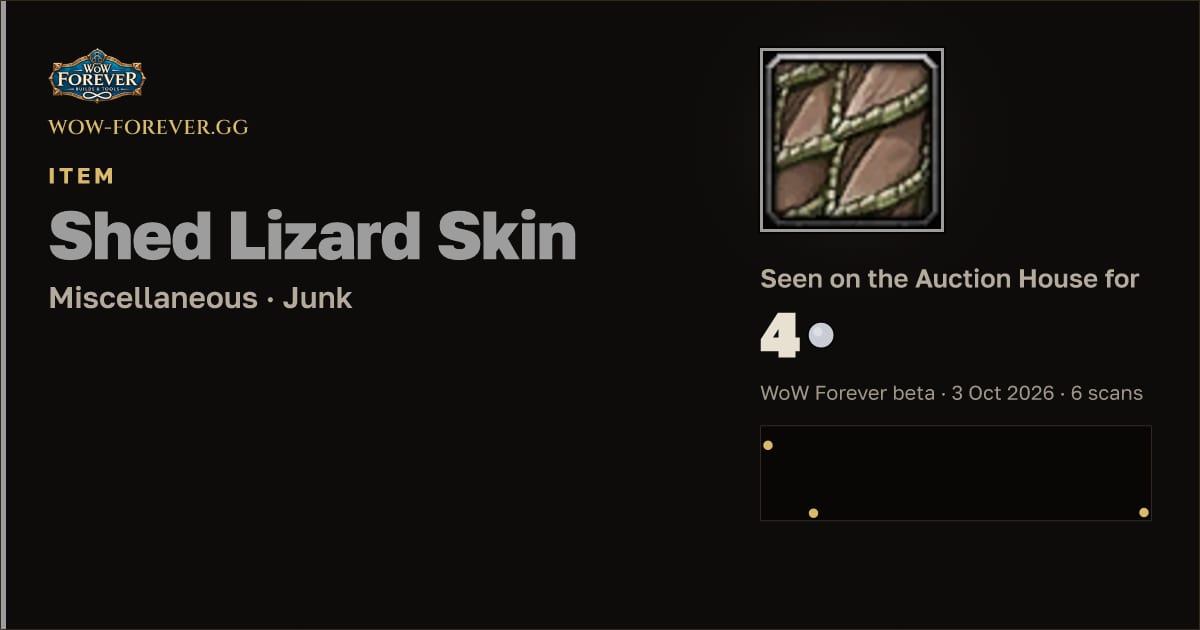 The preview card for Shed Lizard Skin