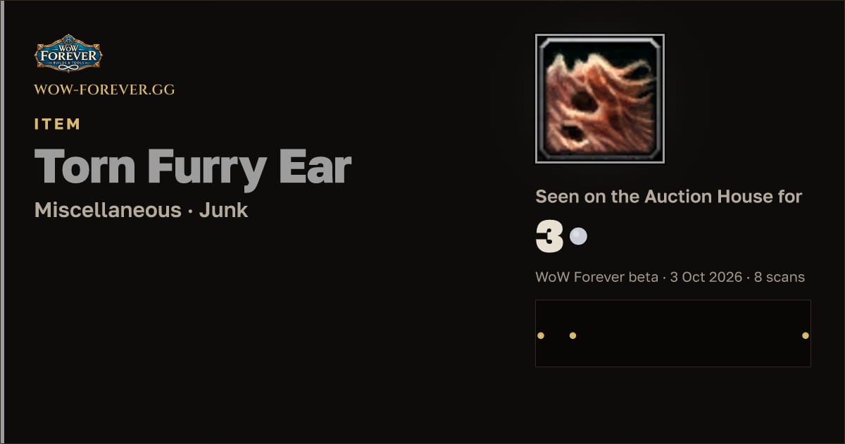 The preview card for Torn Furry Ear