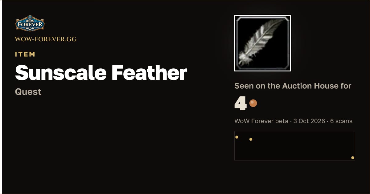 The preview card for Sunscale Feather