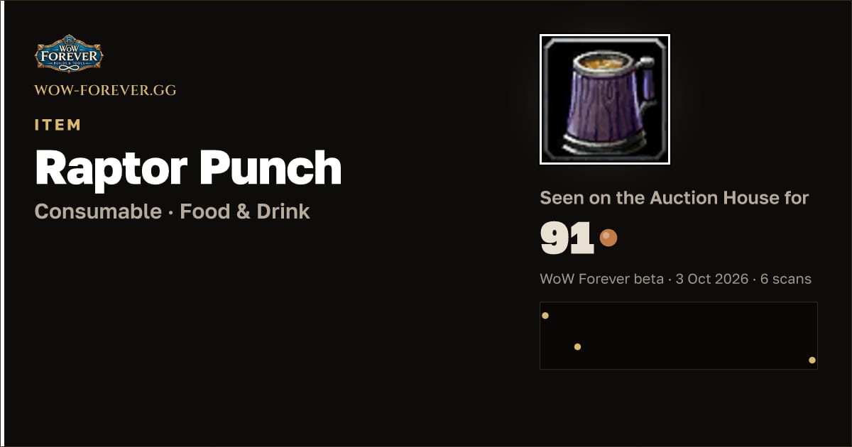 The preview card for Raptor Punch
