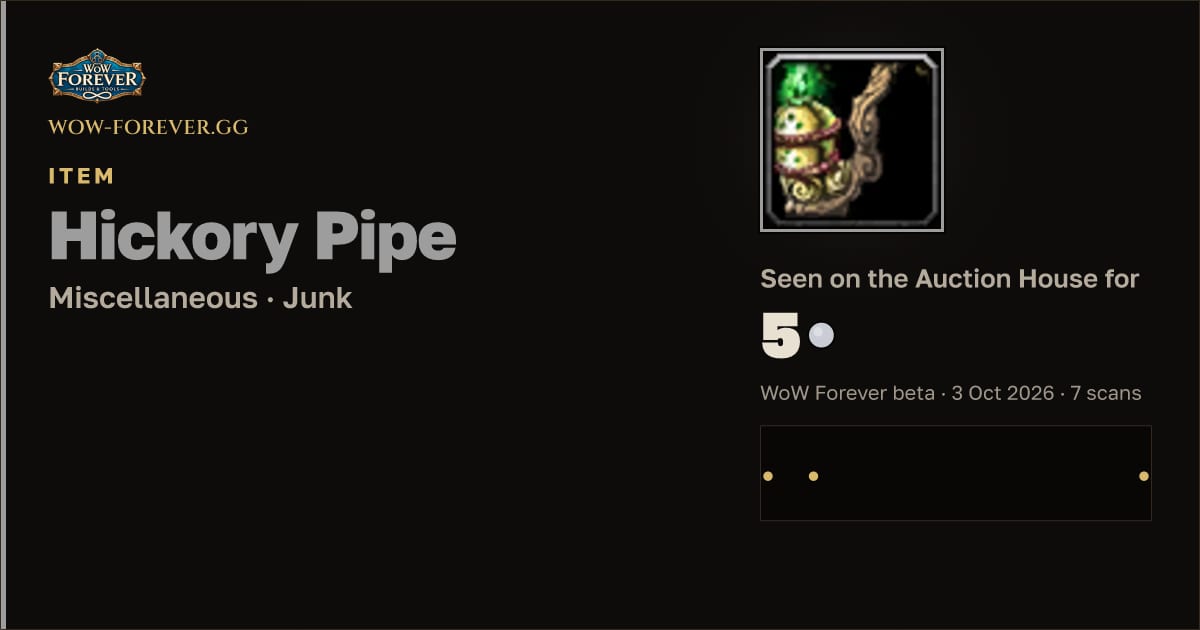 The preview card for Hickory Pipe