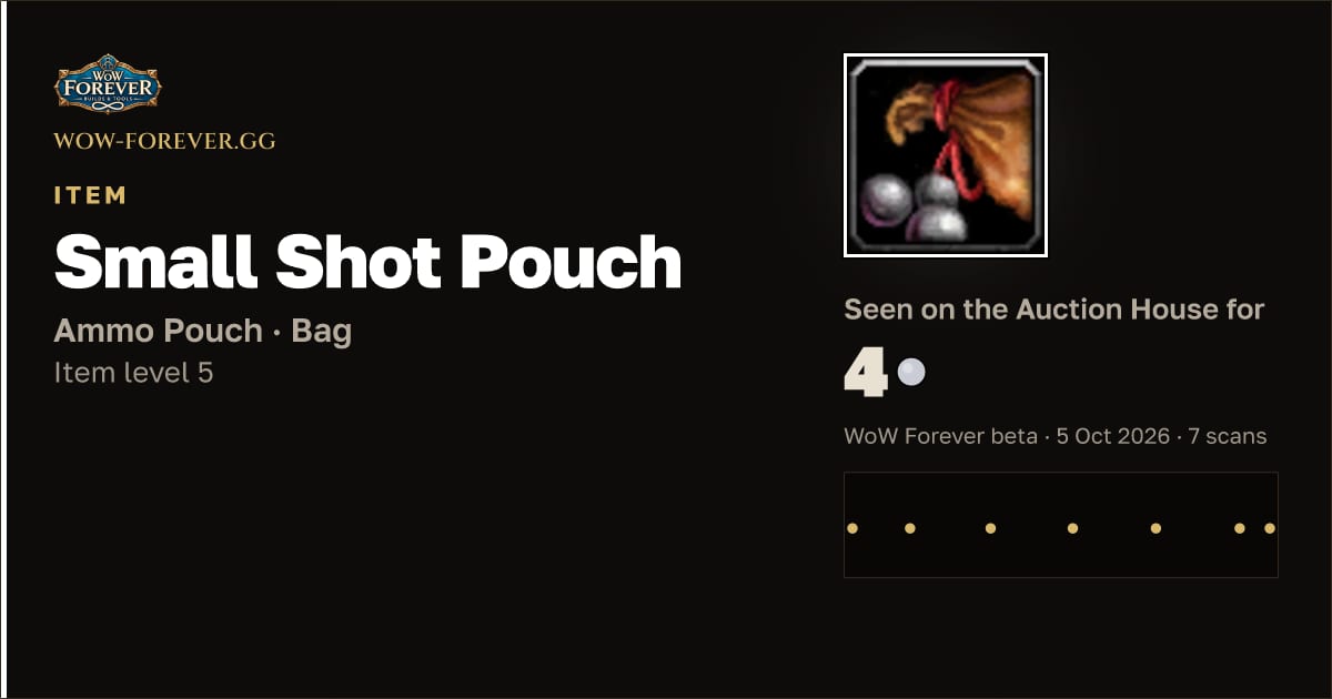 The preview card for Small Shot Pouch