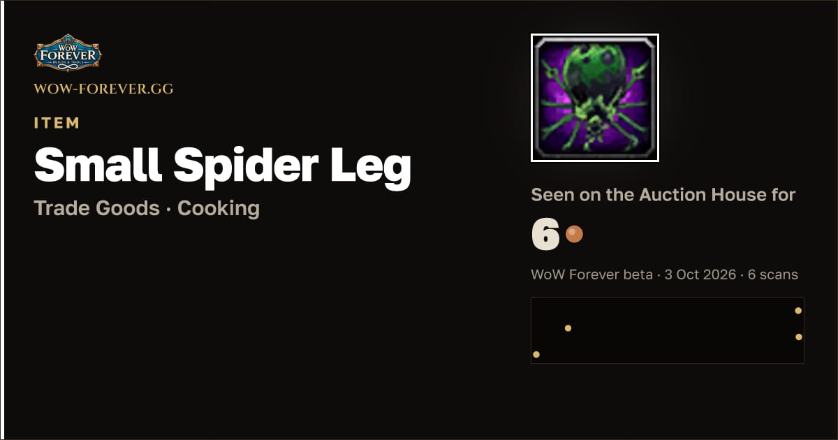 The preview card for Small Spider Leg