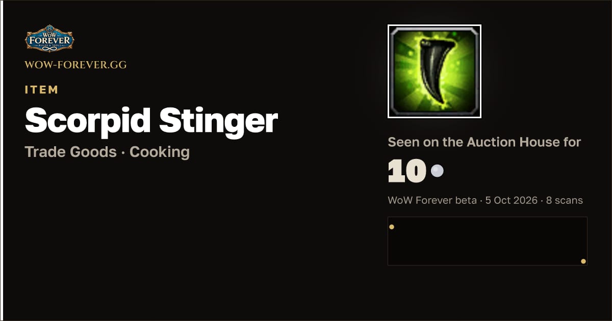 The preview card for Scorpid Stinger