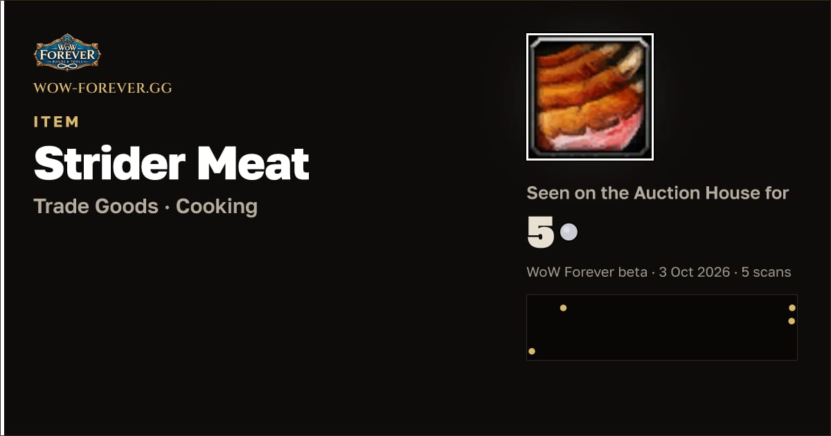The preview card for Strider Meat