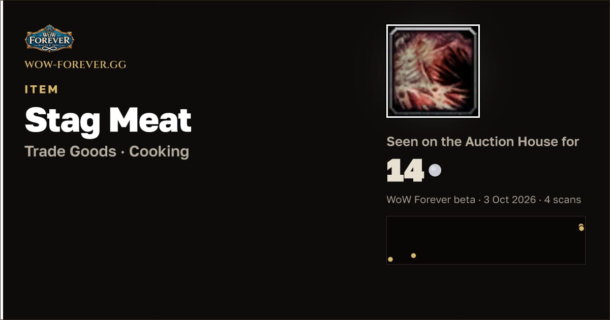 The preview card for Stag Meat