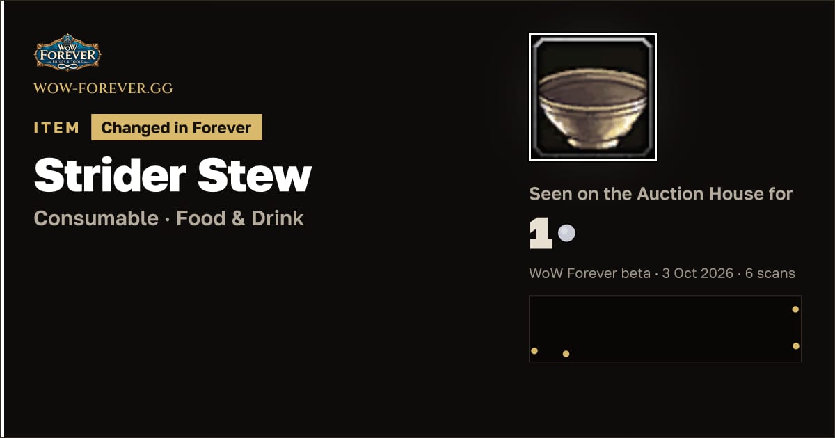 The preview card for Strider Stew