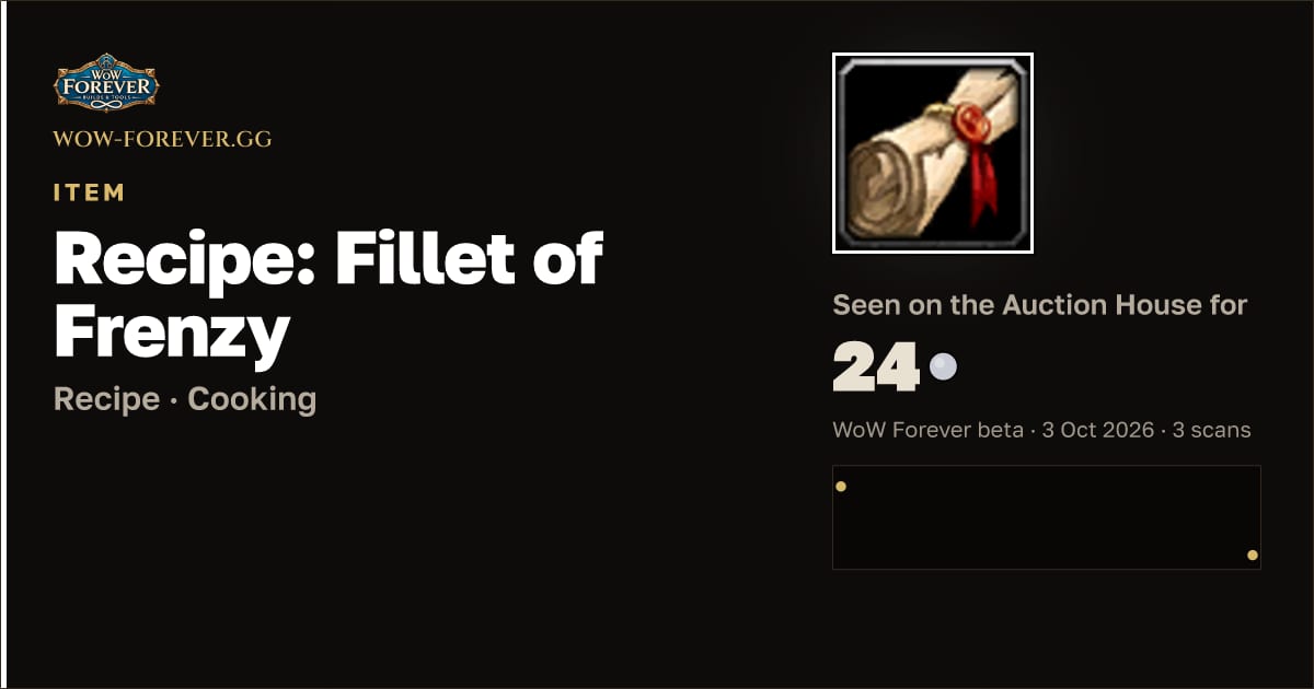 The preview card for Recipe: Fillet of Frenzy