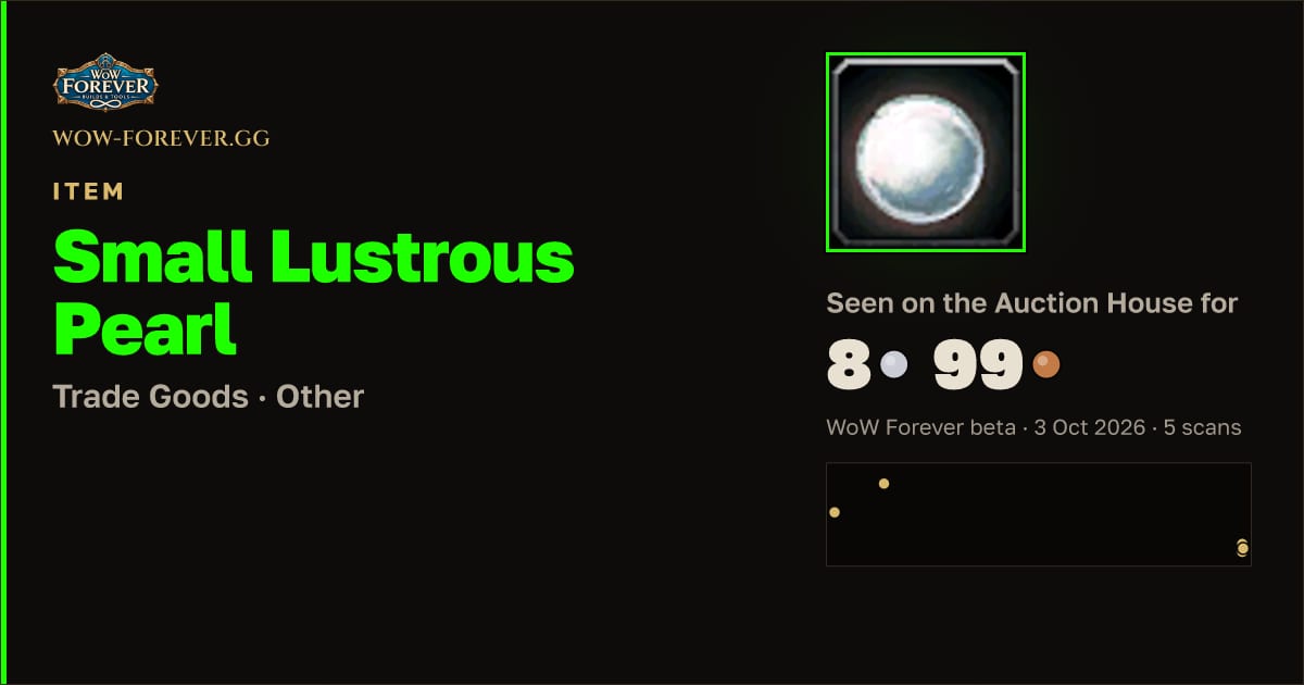The preview card for Small Lustrous Pearl