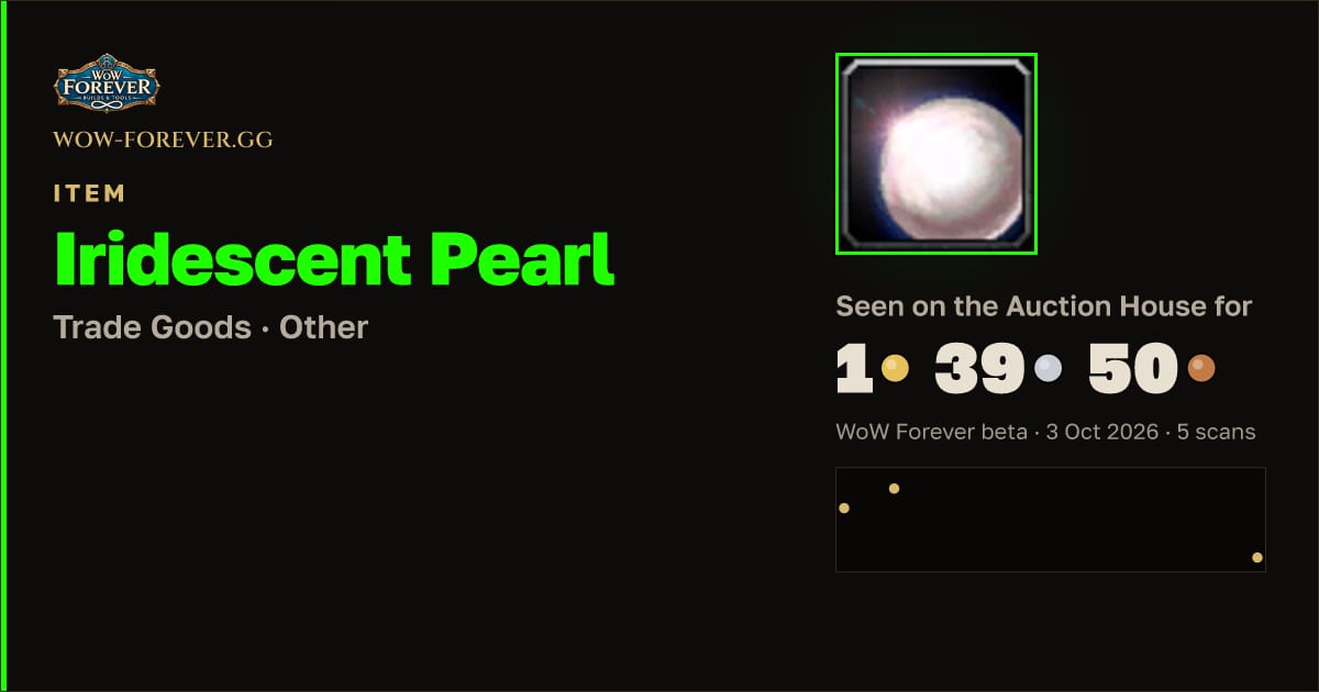 The preview card for Iridescent Pearl