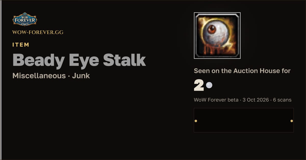 The preview card for Beady Eye Stalk