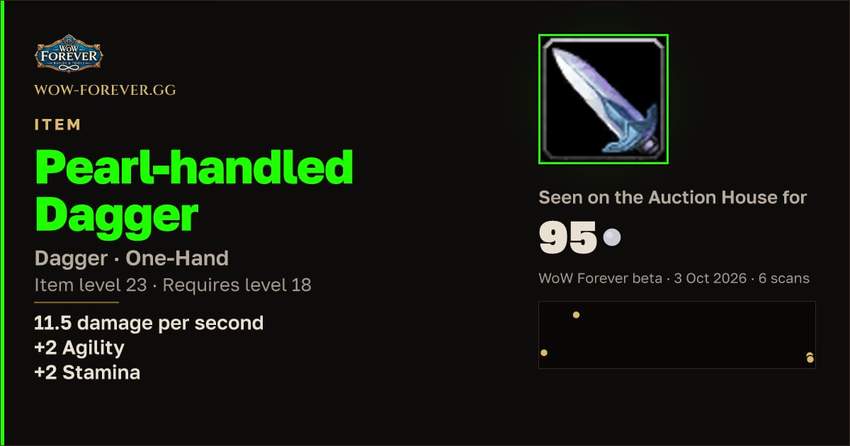 The preview card for Pearl-handled Dagger