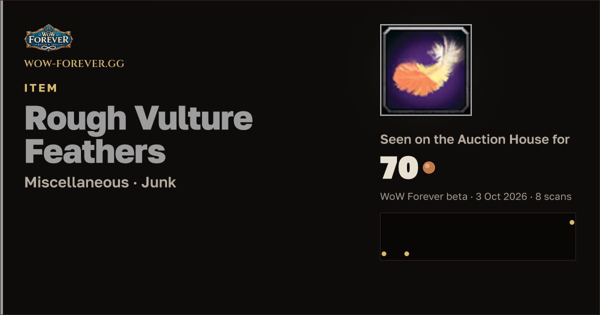 The preview card for Rough Vulture Feathers