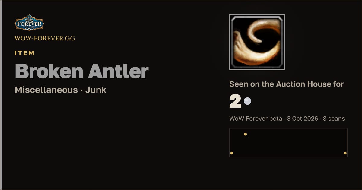 The preview card for Broken Antler