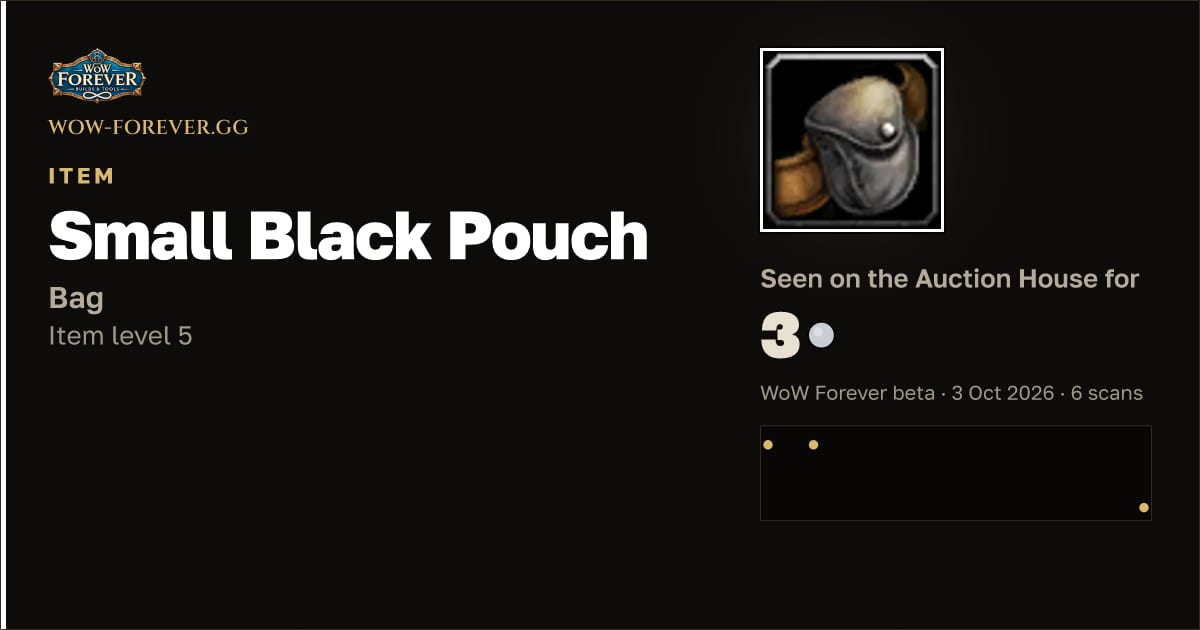 The preview card for Small Black Pouch