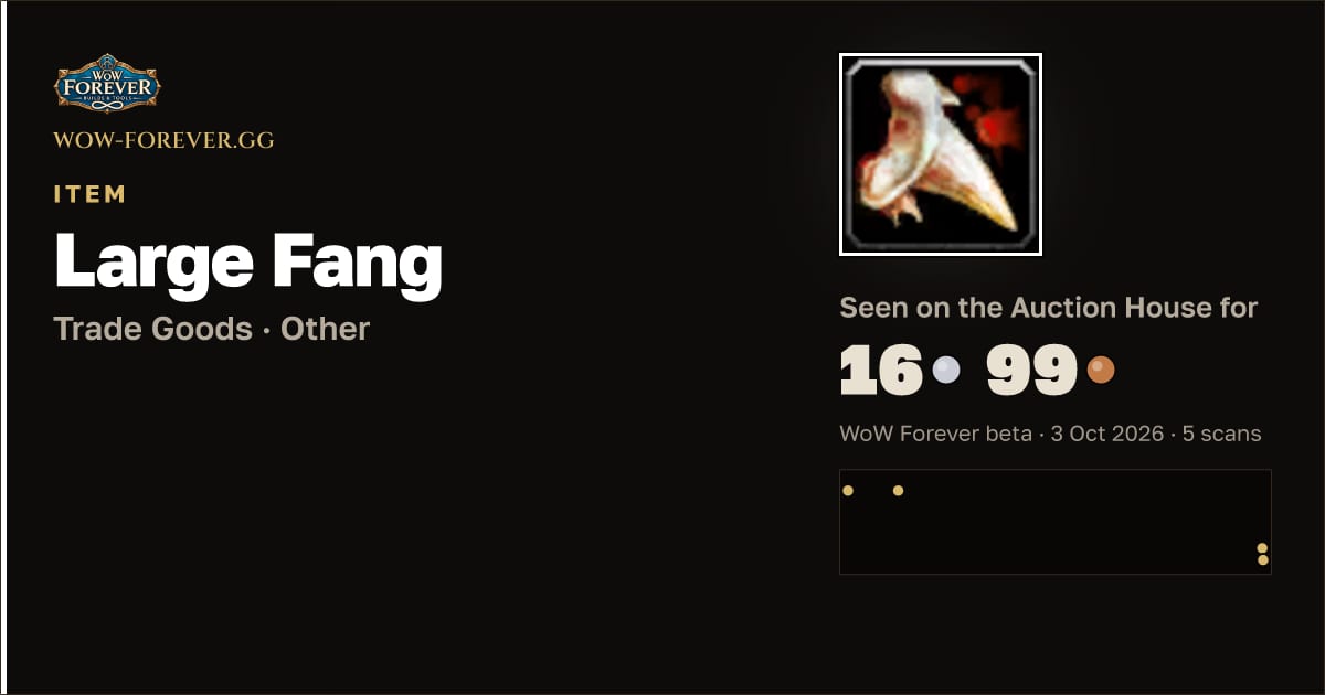 The preview card for Large Fang