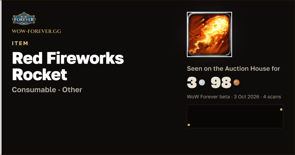 The preview card for Red Fireworks Rocket