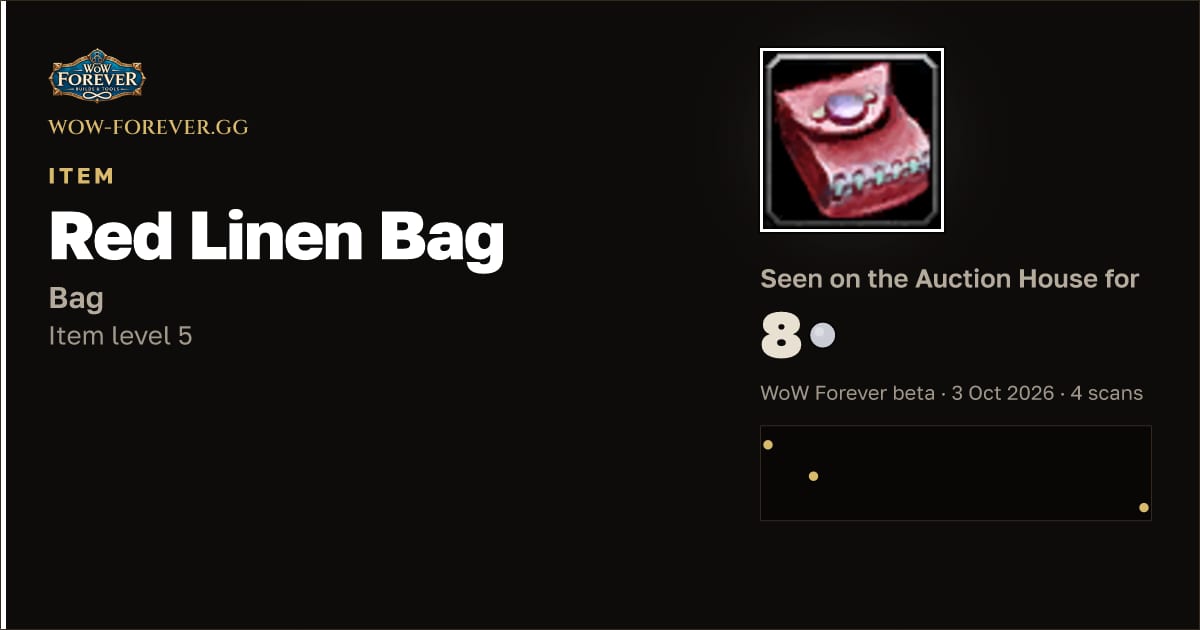 The preview card for Red Linen Bag