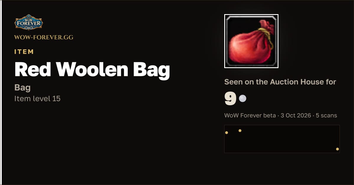 The preview card for Red Woolen Bag