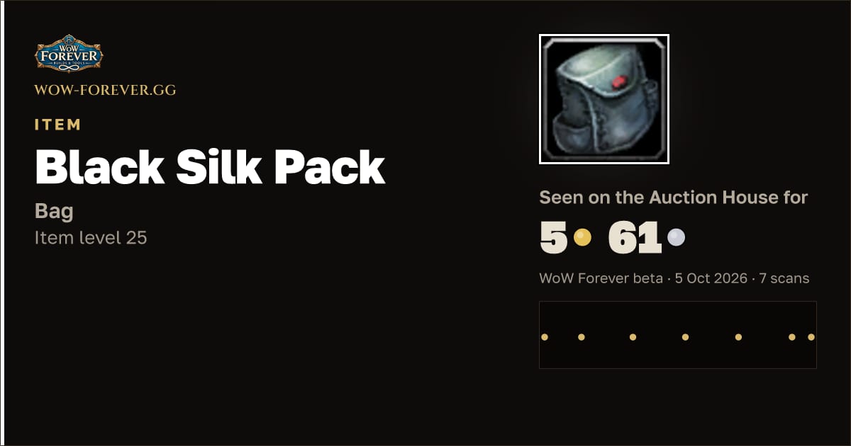 The preview card for Black Silk Pack