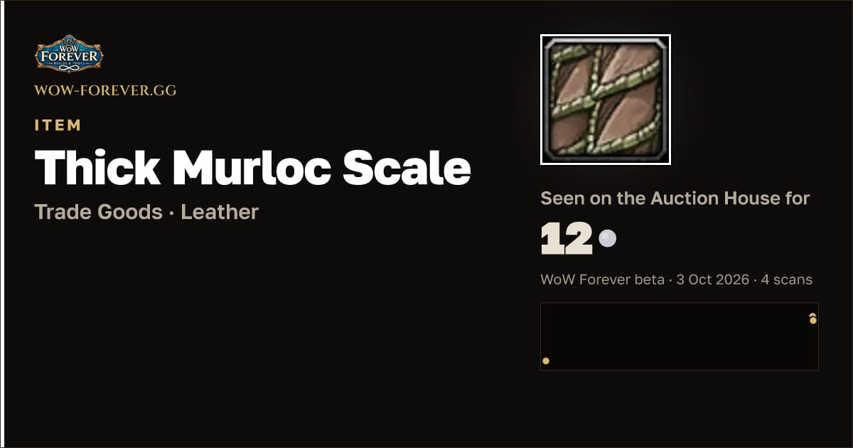The preview card for Thick Murloc Scale