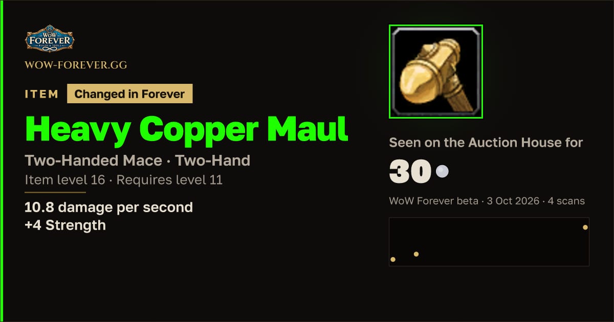 The preview card for Heavy Copper Maul
